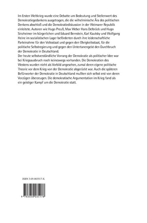 Produktbild: Demokratisches Denken im Krieg