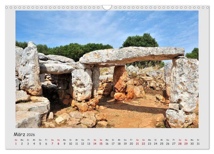 Produktbild: Menorca, die sch&ouml;ne Schwester (Wandkalender 2026 DIN A3 quer), CALVENDO Monatskalender
