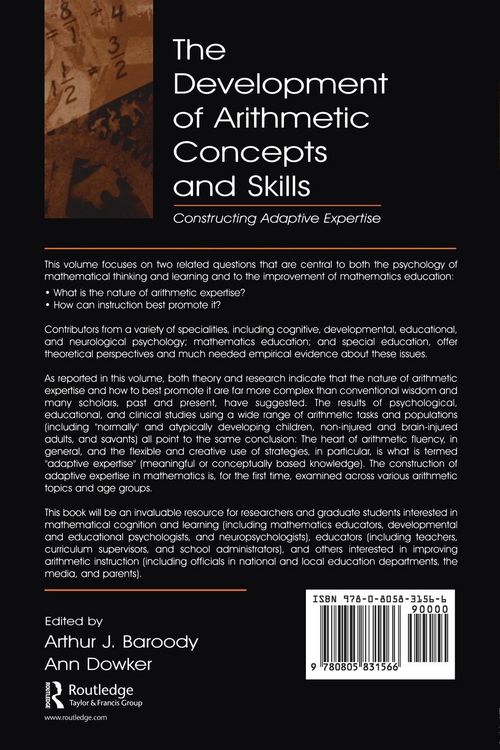 Produktbild: The Development of Arithmetic Concepts and Skills