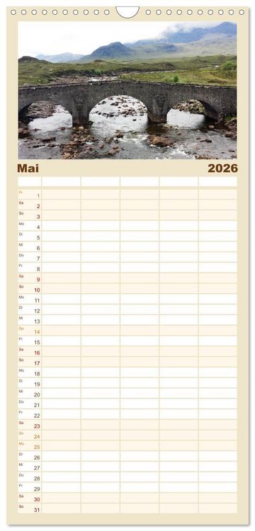 Produktbild: Familienplaner 2026 - Isle of Skye - Schottlands Inseln mit 5 Spalten (Wandkalender, 21 x 45 cm) CALVENDO