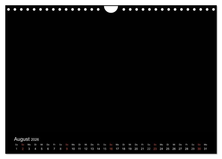 Produktbild: Bastelkalender - Schwarz (Wandkalender 2026 DIN A4 quer), CALVENDO Monatskalender
