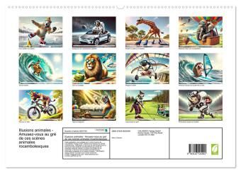 Produktbild: Illusions animales - Amusez-vous au gr&eacute; de ces sc&egrave;nes animales rocambolesques (Calendrier mural 2026 DIN A2 vertical) calendrier de bureau