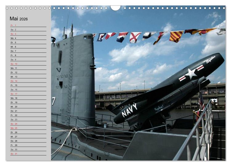 Produktbild: U-Boote. Milit&auml;rische Unget&uuml;me (Wandkalender 2026 DIN A3 quer), CALVENDO Monatskalender