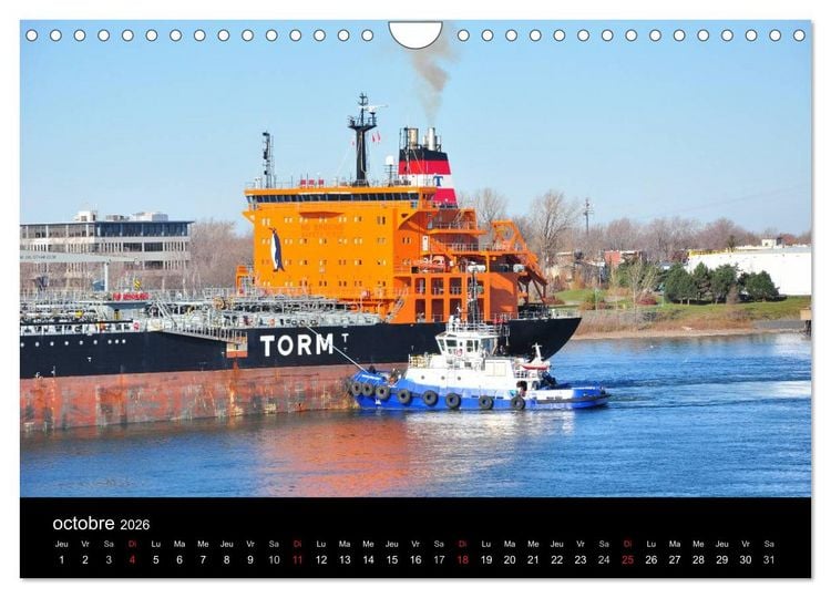 Produktbild: Navires du Saint-Laurent (Calendrier mural 2026 DIN A4 vertical), CALVENDO calendrier mensuel