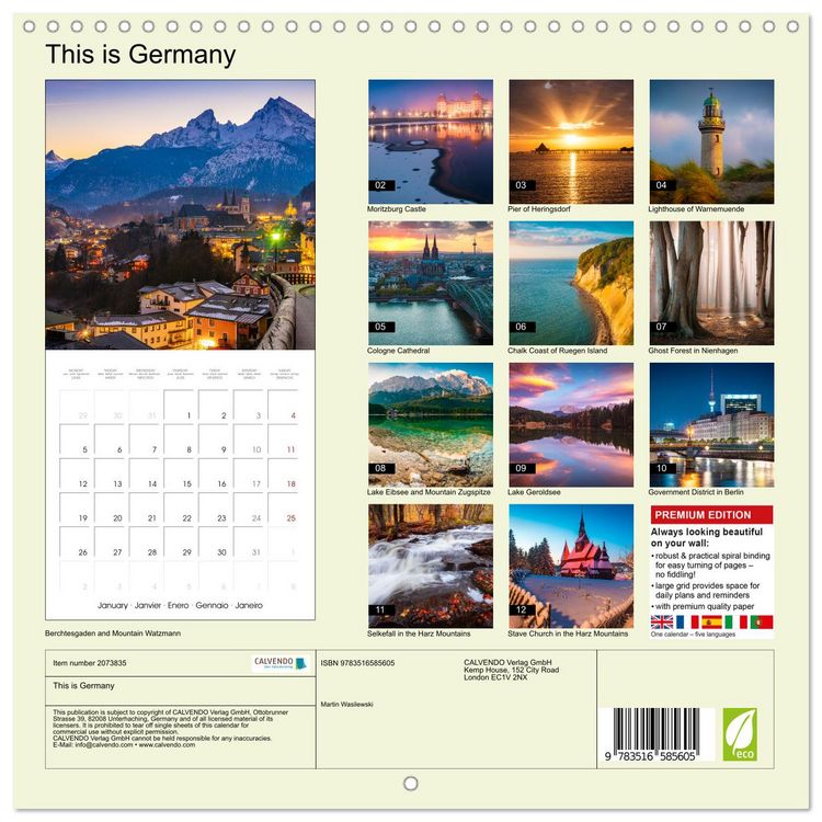 Produktbild: This is Germany (Wall Calendar 2026 12 &times; 12 Inch) CALVENDO 12 Month Wall Calendar