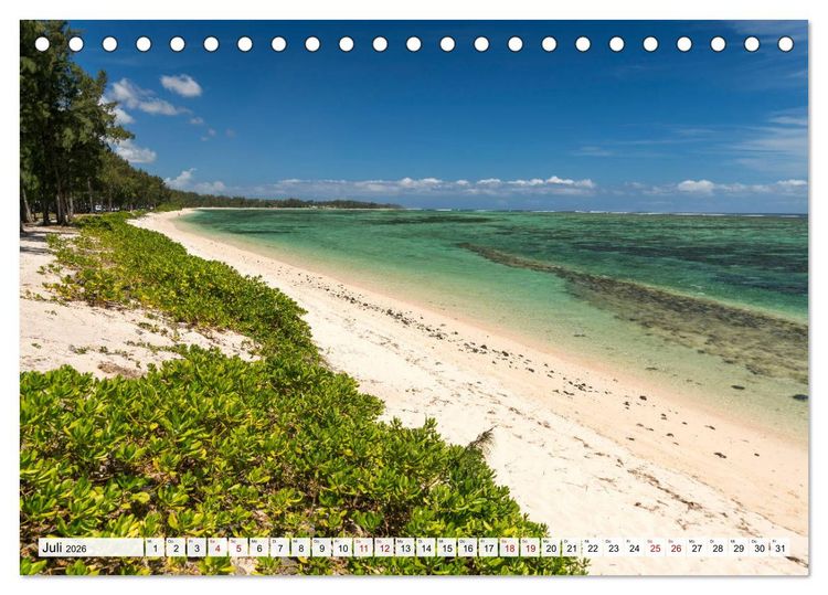 Produktbild: Traumstr&auml;nde auf Mauritius (Tischkalender 2026 DIN A5 quer), CALVENDO Monatskalender