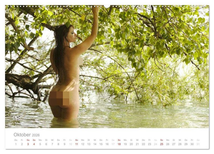 Produktbild: Wasser und Nymphen - Akt am Wasser (Wandkalender 2026 DIN A2 quer), CALVENDO Monatskalender
