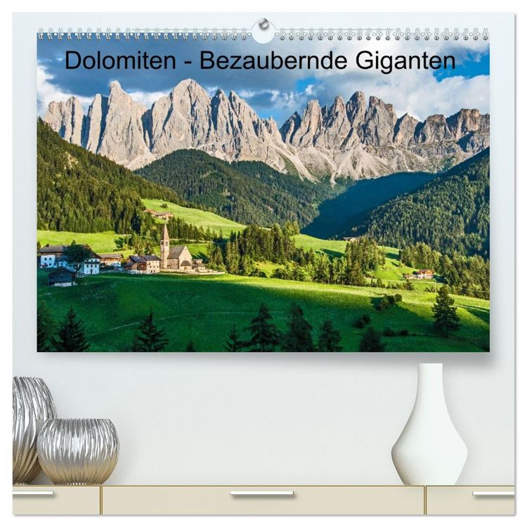 Produktbild: Dolomiten - Bezaubernde Giganten (hochwertiger Premium Wandkalender 2026 DIN A2 quer), Kunstdruck in Hochglanz