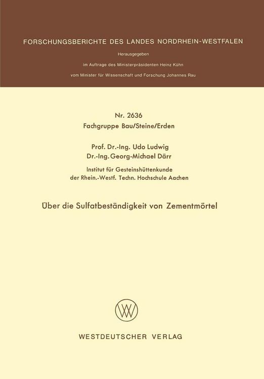 Produktbild: &Uuml;ber die Sulfatbest&auml;ndigkeit von Zementm&ouml;rtel