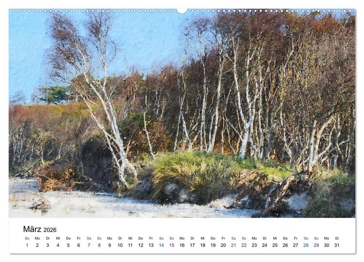 Produktbild: Landschaften auf dem Dar&szlig; in &Ouml;lfarben (hochwertiger Premium Wandkalender 2026 DIN A2 quer), Kunstdruck in Hochglanz