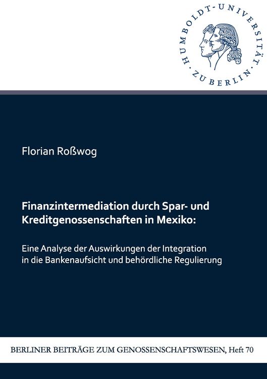 Produktbild: Finanzintermediation durch Spar- und Kreditgenossenschaften in Mexiko