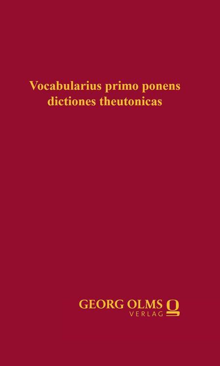 Produktbild: Vocabularius primo ponens dictiones theutonicas (1515)