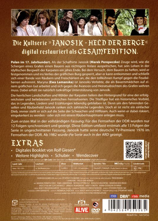 Produktbild: Janosik, Held der Berge - Die komplette Serie (alle 13 Folgen) [3 DVDs]