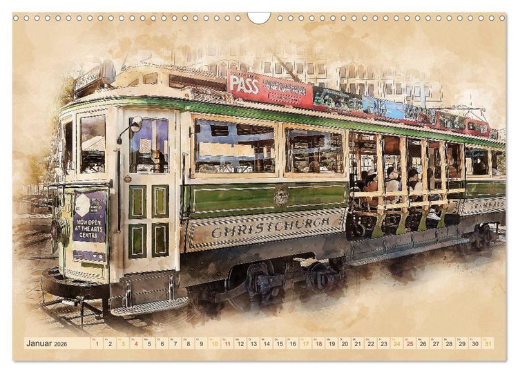 Produktbild: Stra&szlig;enbahn - Faszination auf R&auml;dern (Wandkalender 2026 DIN A3 quer), CALVENDO Monatskalender