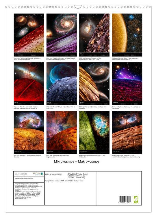 Produktbild: Mikrokosmos &ndash; Makrokosmos (Wandkalender 2026 DIN A2 hoch), CALVENDO Monatskalender