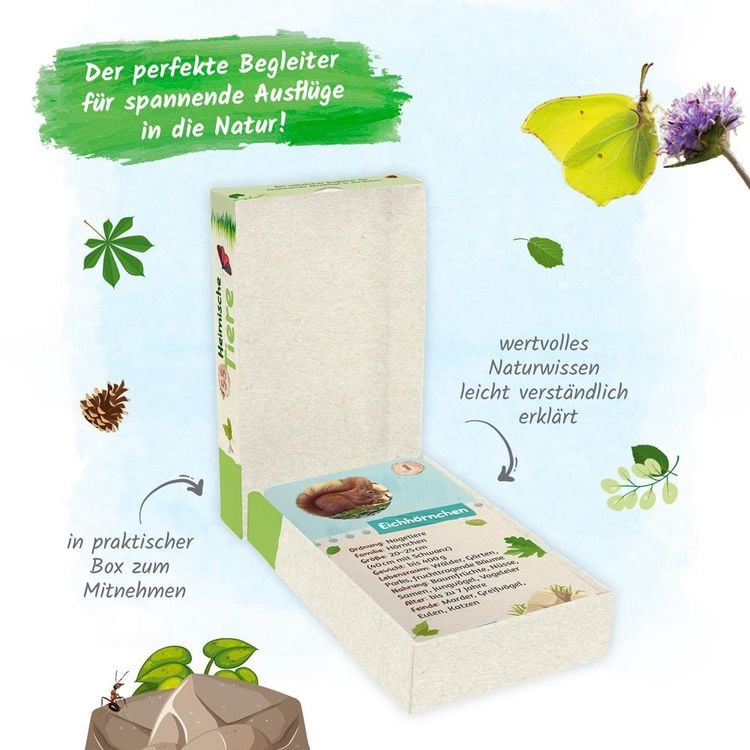 Produktbild: Tr&ouml;tsch 55 Lernkarten Heimische Tiere