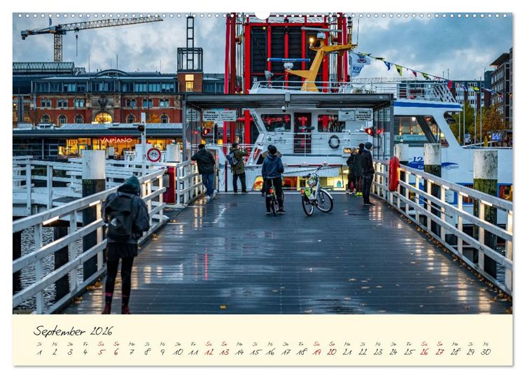 Produktbild: Kiel &ndash; Maritimes Flair im Wandel der Jahreszeiten (hochwertiger Premium Wandkalender 2026 DIN A2 quer), Kunstdruck in Hochglanz