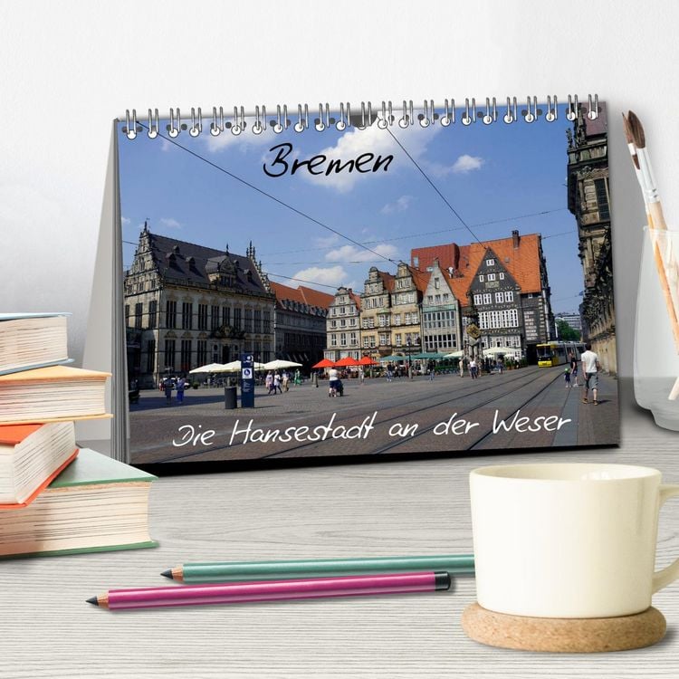 Produktbild: Bremen - Die Hansestadt an der Weser (Tischkalender 2026 DIN A5 quer), CALVENDO Monatskalender