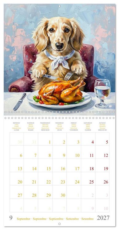 Produktbild: Dachshund Happiness (Wall Calendar 2027 12 &times; 12 Inch) CALVENDO 12 Month Wall Calendar