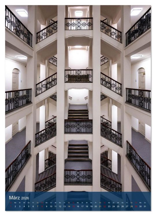 Produktbild: Treppenhauspoesie &ndash; Architektur im Aufstieg (Wandkalender 2026 DIN A4 hoch), CALVENDO Monatskalender