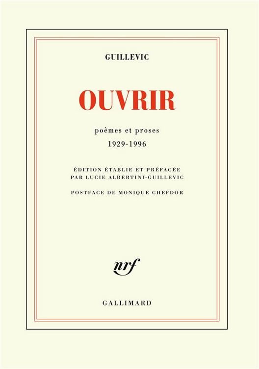 Produktbild: Ouvrir : po&egrave;mes et proses : 1929-1996