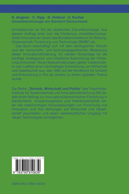 Produktbild: Umwelttechnologie am Standort Deutschland