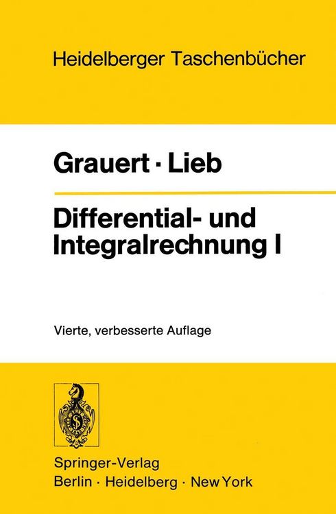 Produktbild: Differential- und Integralrechnung I