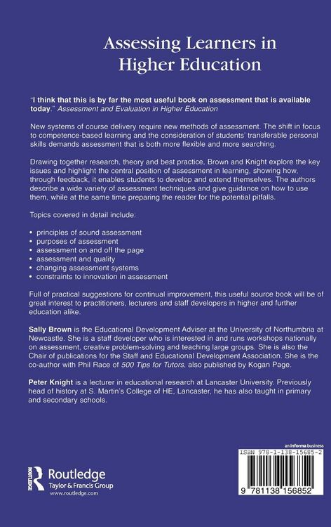 Produktbild: Assessing Learners in Higher Education