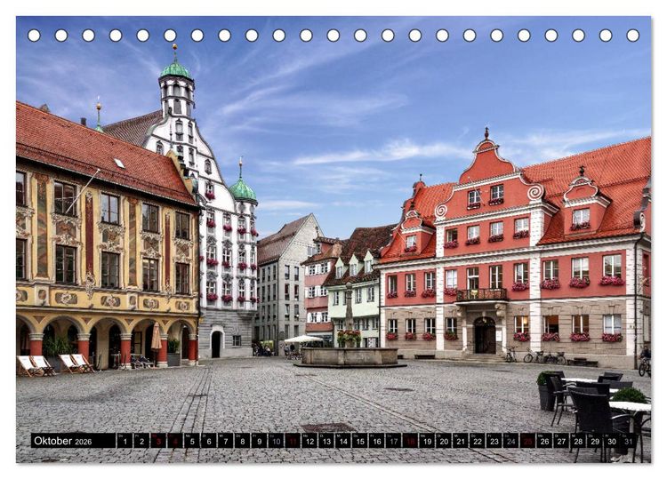 Produktbild: Das Allg&auml;u - Seine malerischen Altst&auml;dte (Tischkalender 2026 DIN A5 quer), CALVENDO Monatskalender