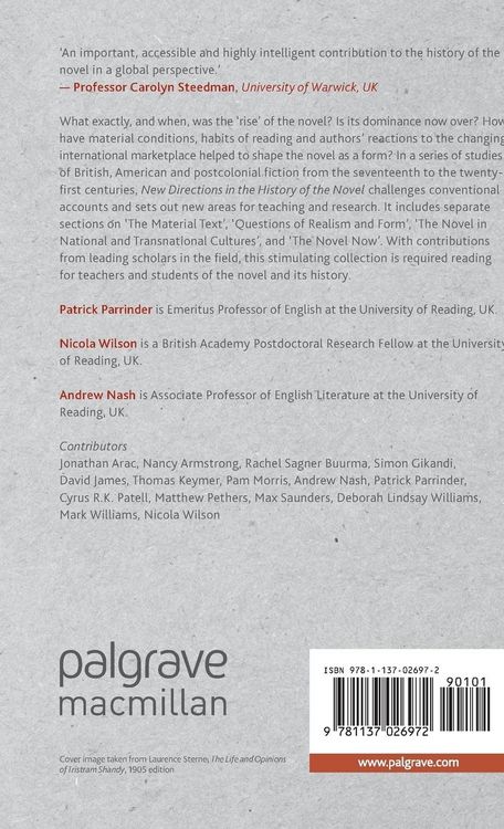 Produktbild: New Directions in the History of the Novel