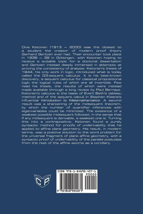 Produktbild: Investigations into the Predicate Calculus