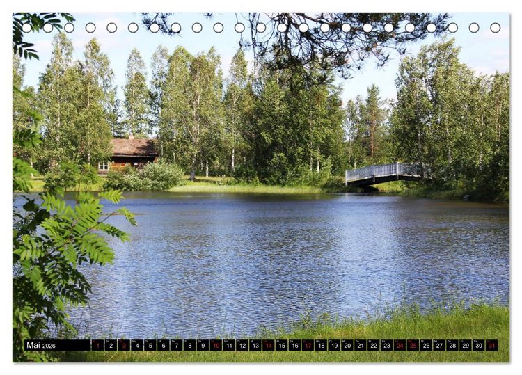 Produktbild: Sommer in Schwedens Lappland (Tischkalender 2026 DIN A5 quer), CALVENDO Monatskalender