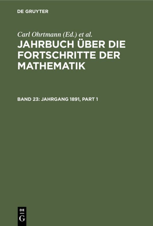 Produktbild: Jahrgang 1891