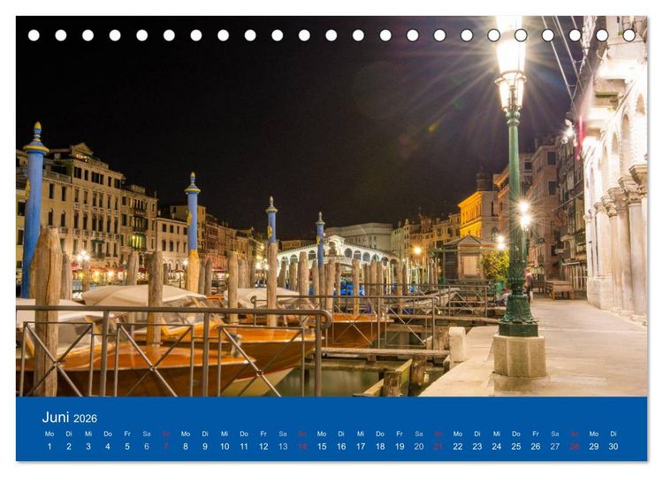 Produktbild: Mein lautloses Venedig (Tischkalender 2026 DIN A5 quer), CALVENDO Monatskalender