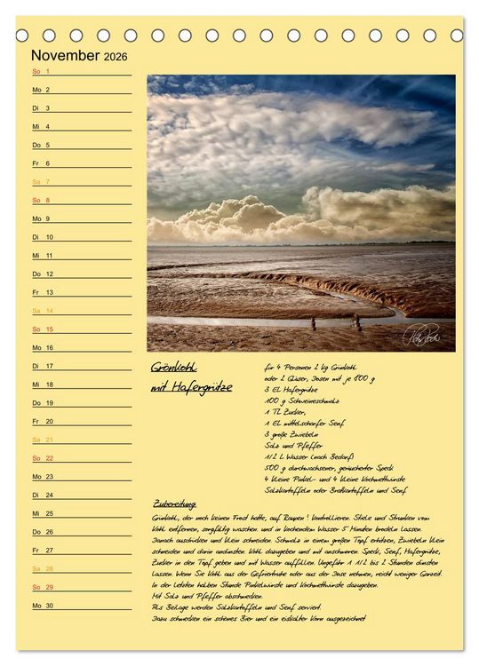 Produktbild: Ostfriesland - Appetit auf mehr / Geburtstagskalender (Tischkalender 2026 DIN A5 hoch), CALVENDO Monatskalender