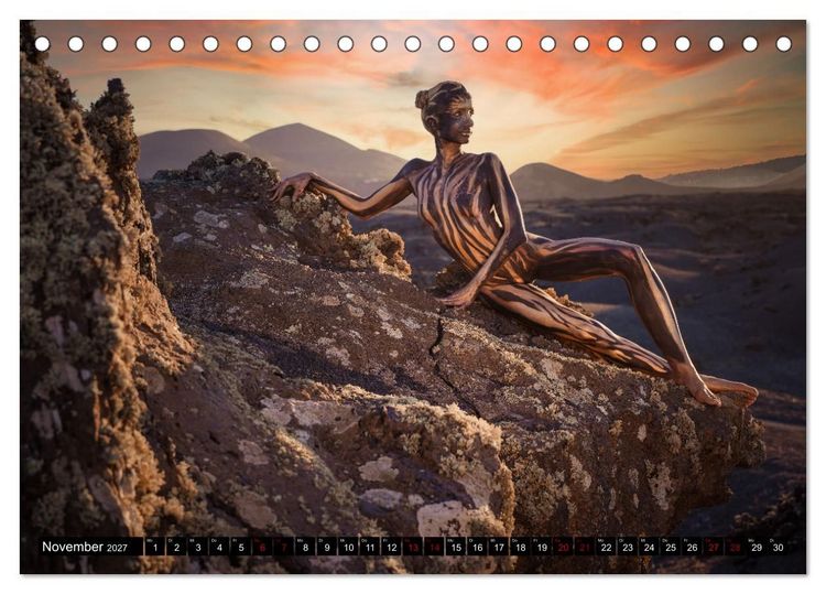 Produktbild: Naturwesen - Bodypainting K&ouml;rperlandschaften (Tischkalender 2027 DIN A5 quer), CALVENDO Monatskalender
