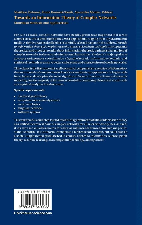 Produktbild: Towards an Information Theory of Complex Networks