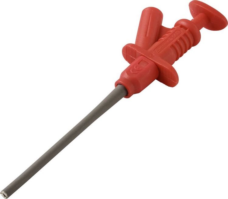Produktbild: VOLTCRAFT MSK-122 rot Sicherheits-Klemmpr&uuml;fspitze Steckanschluss 4mm CAT II 1000V Rot