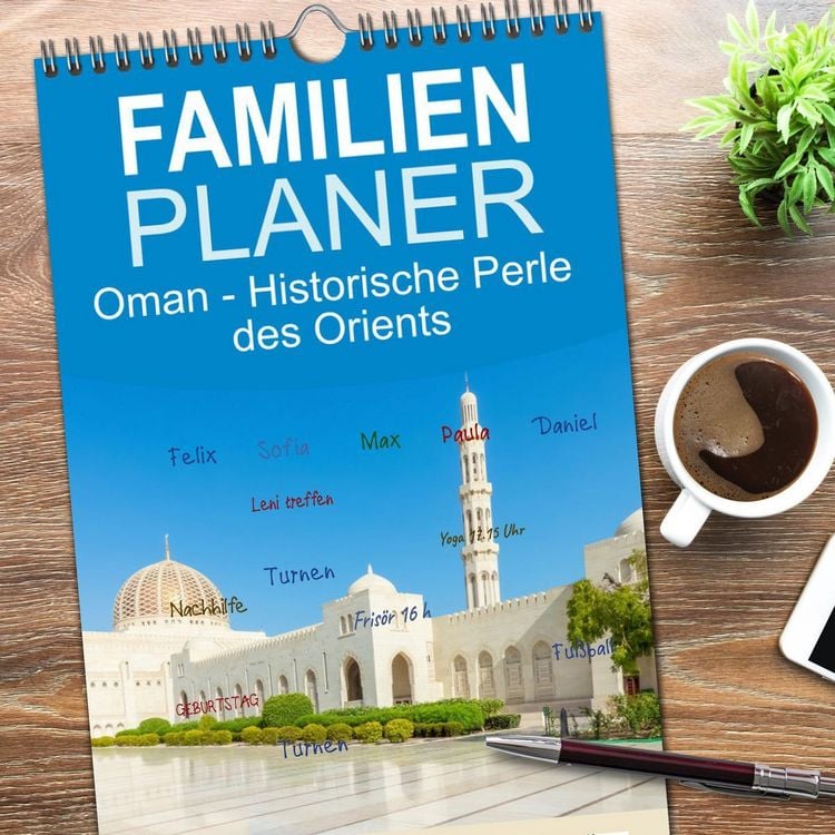 Produktbild: Familienplaner 2026 - Oman - Historische Perle des Orients mit 5 Spalten (Wandkalender, 21 x 45 cm) CALVENDO