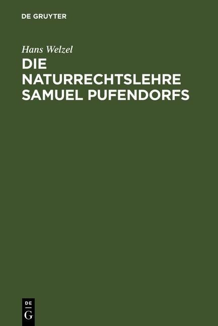 Produktbild: Die Naturrechtslehre Samuel Pufendorfs