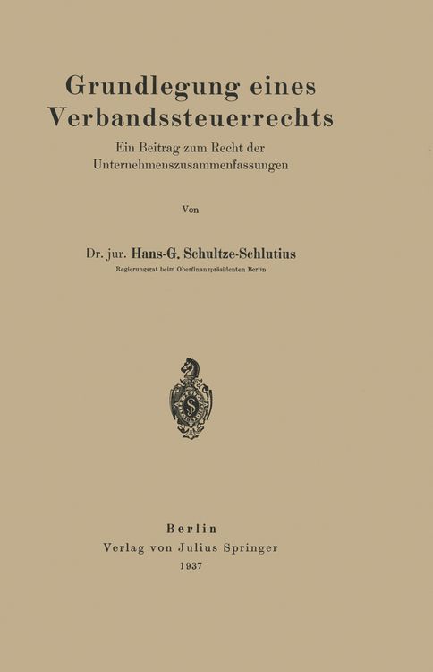 Produktbild: Grundlegung eines Verbandssteuerrechts