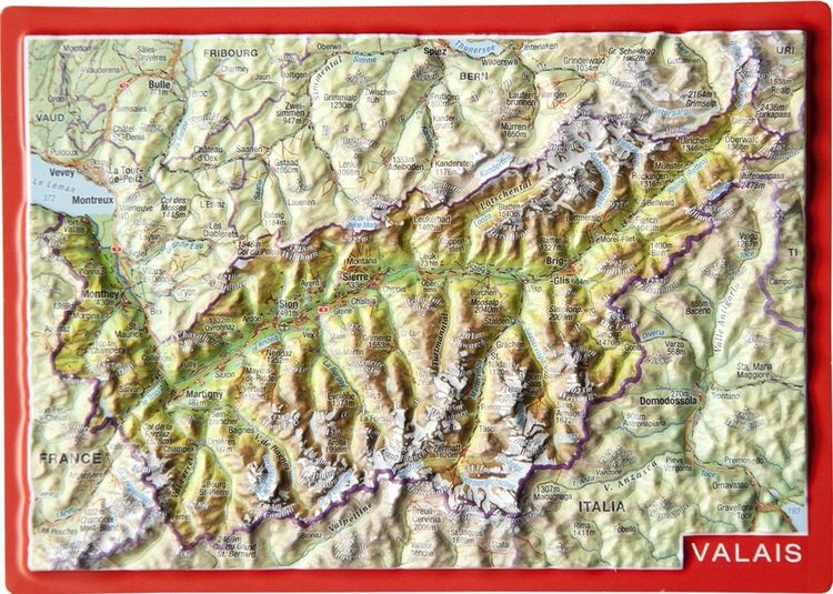Produktbild: Markgraf, A: Reliefpostkarte Wallis