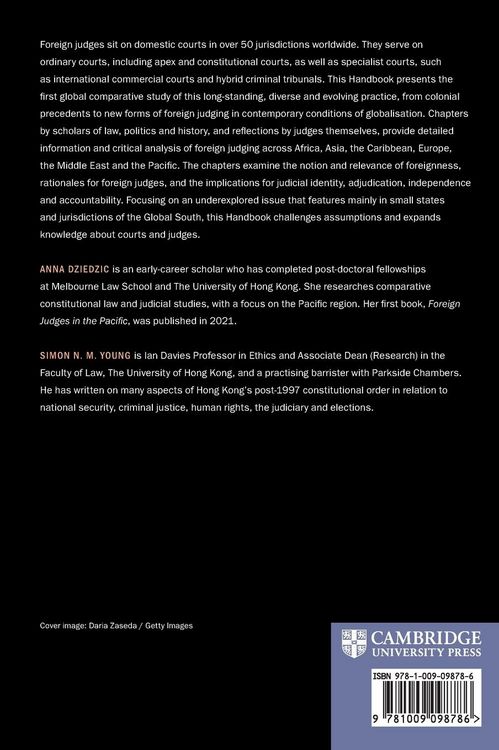 Produktbild: The Cambridge Handbook of Foreign Judges on Domestic Courts