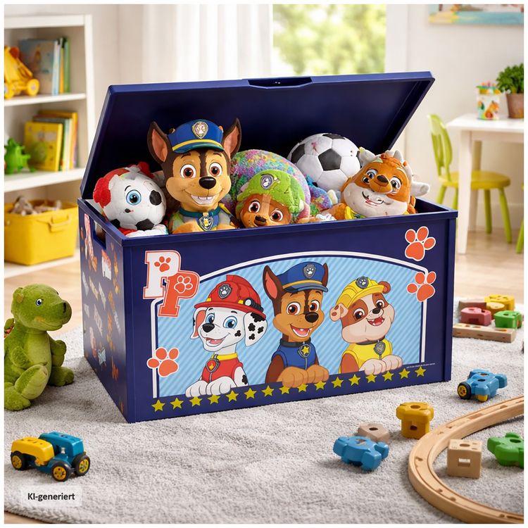 Produktbild: HTI-Living Paw Patrol Spielzeugkiste mit Deckel Kinder Aufbewahrungsbox Blau