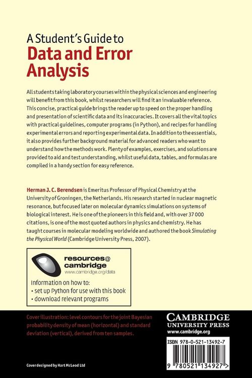 Produktbild: A Student's Guide to Data and Error Analysis
