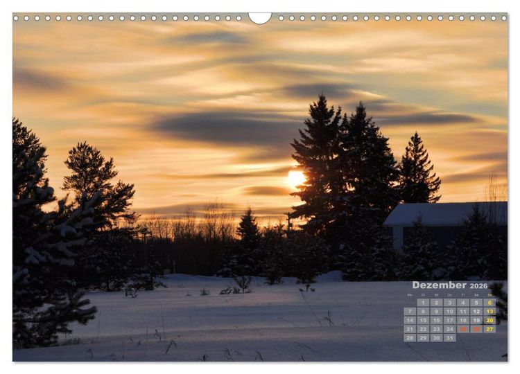 Produktbild: Manitoba 2026 Wenn die Sonne schlafen geht (Wandkalender 2026 DIN A3 quer), CALVENDO Monatskalender