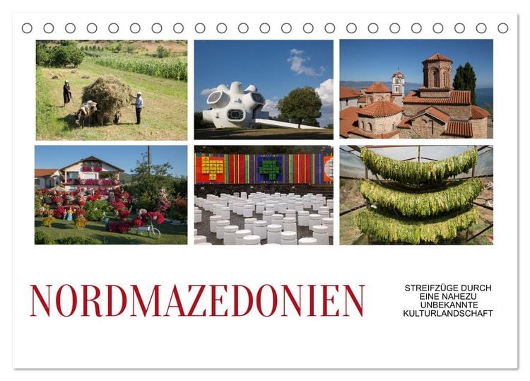 Produktbild: Nordmazedonien - Streifz&uuml;ge durch eine nahezu unbekannte Kulturlandschaft (Tischkalender 2026 DIN A5 quer), CALVENDO Monatskalender