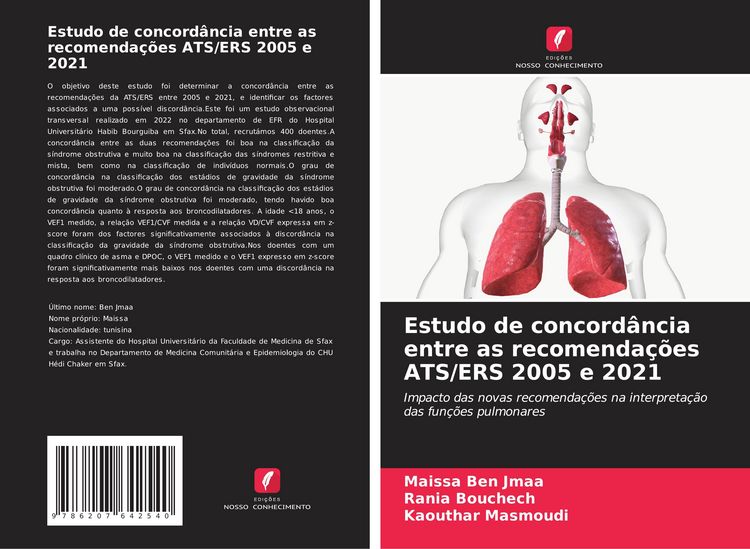 Produktbild: Estudo de concord&acirc;ncia entre as recomenda&ccedil;&otilde;es ATS/ERS 2005 e 2021