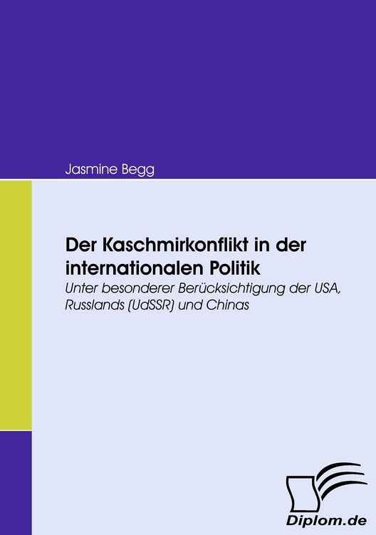 Produktbild: Der Kaschmirkonflikt in der internationalen Politik