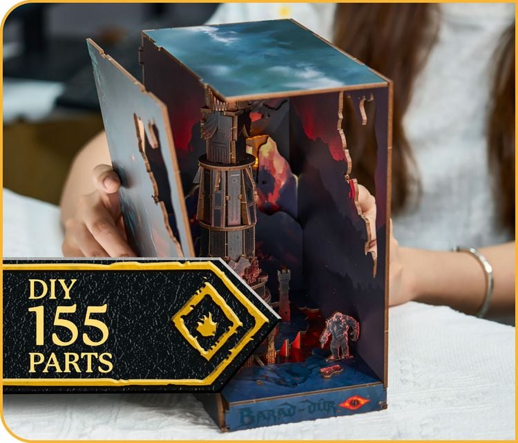 Produktbild: Book Nook DIY B&uuml;cherecke Herr der Ringe Barad-d&ucirc;r